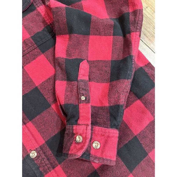 Vintage Field & Stream Red Black Plaid Flannel Mens Long Sleeve Button Shirt XXL - Picture 12 of 16